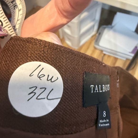 Talbots Brown Linen Blend Skirt Set - Picture 11 of 16